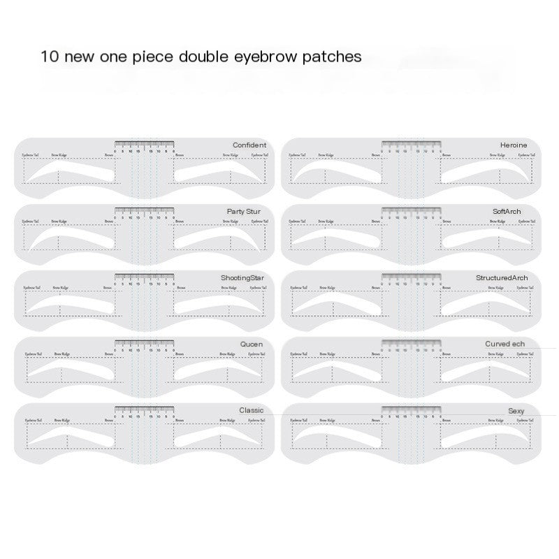 10 New Double Eyebrow Stickers for Reusable Design